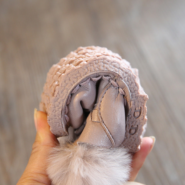 Детски боти за момичета в три цвята с пух