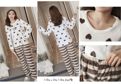 Дамски пухена пижама от две части в няколко разцветки