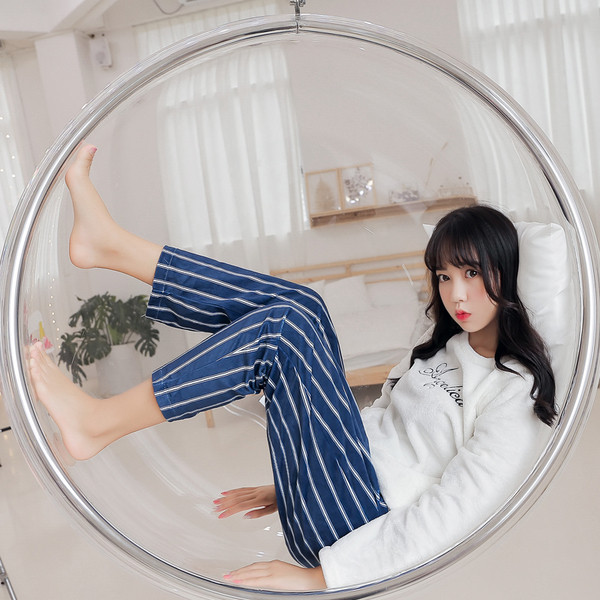 Πιτζάματα φθινοπώρου-χειμώνα για κυρίες - μπλούζα με επιγραφή και ριγέ παντελόνια