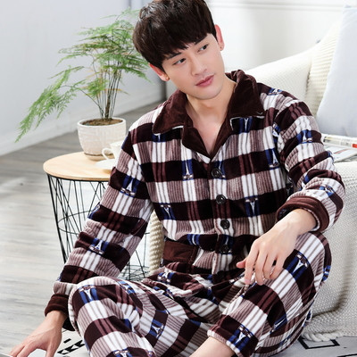 Ανδρικές ζεστές δυο κομμάτια πιτζάμες σε διάφορα μεγέθη