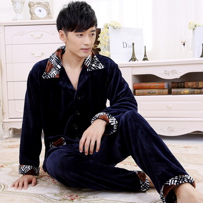 Ανδρικές ζεστές δυο κομμάτια πιτζάμες σε διάφορα μεγέθη