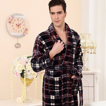 Домашен плюшен халат за мъже и жени в различни цветове