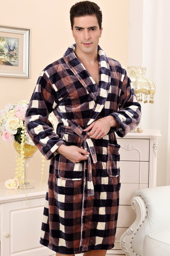 Домашен плюшен халат за мъже и жени в различни цветове