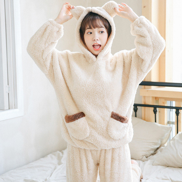 Дамска дебела пижама от две части в много модели и цветове