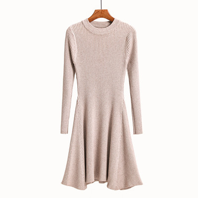 Καθημερινό φόρεμα με μακριά μανίκια και κολάρο σε σχήμα O, 4 χρώματα