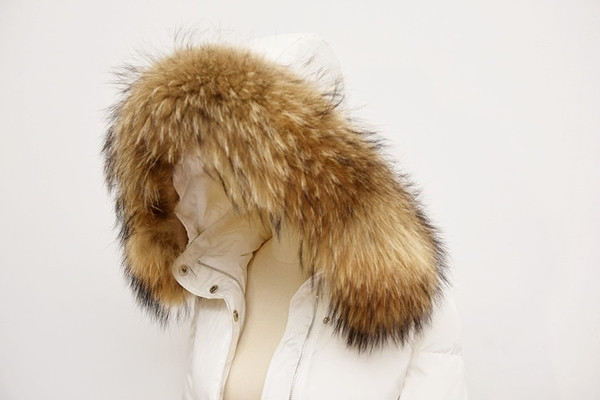 Дамско дълго яке тип "грейка" с мека пухена качулка и топъл пълнеж - 3 цвята