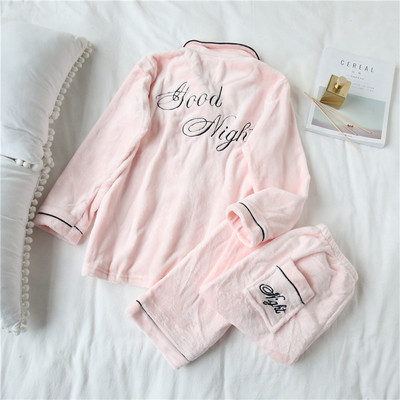 Стилна плюшена пижама за Него и Нея, от две части в няколко цвята