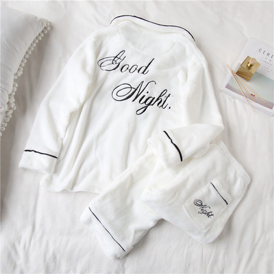 Стилна плюшена пижама за Него и Нея, от две части в няколко цвята