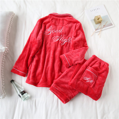 Стилна плюшена пижама за Него и Нея, от две части в няколко цвята