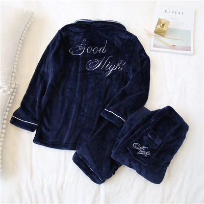 Стилна плюшена пижама за Него и Нея, от две части в няколко цвята