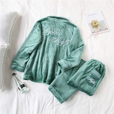 Стилна плюшена пижама за Него и Нея, от две части в няколко цвята