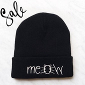 Γυναικεία χειμωνιάτικα καπέλα "MEOW", διάφορα χρώματα