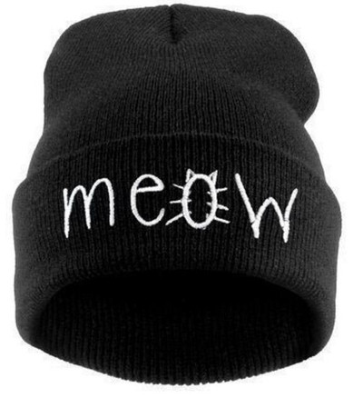 Γυναικεία χειμωνιάτικα καπέλα "MEOW", διάφορα χρώματα