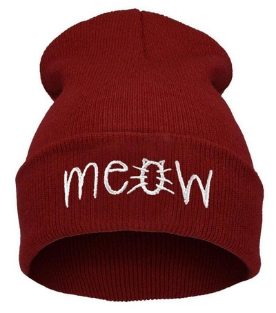 Γυναικεία χειμωνιάτικα καπέλα "MEOW", διάφορα χρώματα