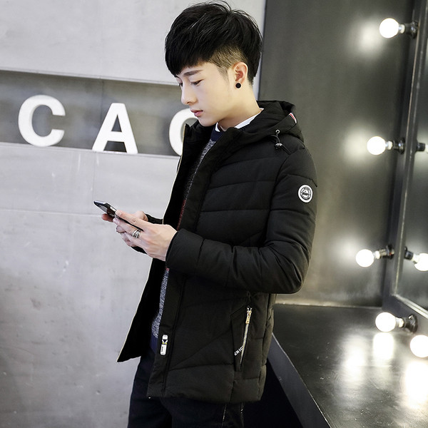 Мъжко актуално яке с качулка и топъл пълнеж , 3 цвята