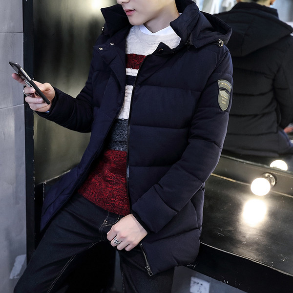 Зимно мъжко яке с практична качулка , 2 цвята