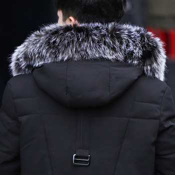 Μεγάλο χειμερινό σακάκι χειμώνα με αφαιρούμενο κολάρο κολάρο, 2 χρώματα