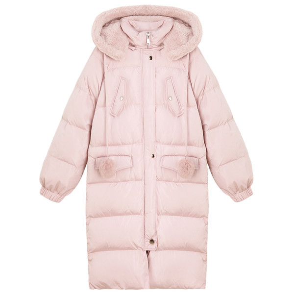 Γυναικείο χειμωνιάτικο σακάκι για γυναίκες με πολύ ενδιαφέρουσα κουκούλα κουνελιών με ροζ μωρό