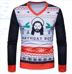 Ανδρική ενδιαφέρουσα μπλούζα με σχέδια και μοτίβα Χριστουγέννων, πολλά σχέδια και χρώματα