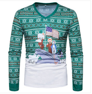 Ανδρική ενδιαφέρουσα μπλούζα με σχέδια και μοτίβα Χριστουγέννων, πολλά σχέδια και χρώματα