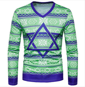 Ανδρική ενδιαφέρουσα μπλούζα με σχέδια και μοτίβα Χριστουγέννων, πολλά σχέδια και χρώματα