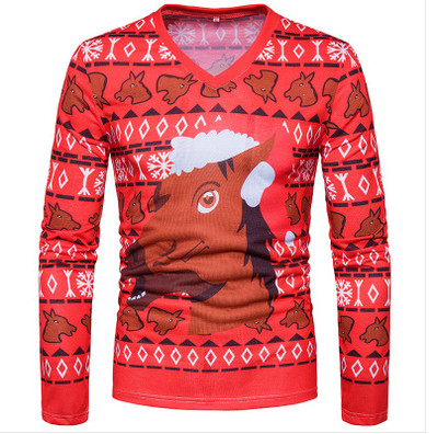 Ανδρική ενδιαφέρουσα μπλούζα με σχέδια και μοτίβα Χριστουγέννων, πολλά σχέδια και χρώματα