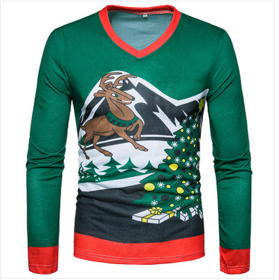 Ανδρική ενδιαφέρουσα μπλούζα με σχέδια και μοτίβα Χριστουγέννων, πολλά σχέδια και χρώματα