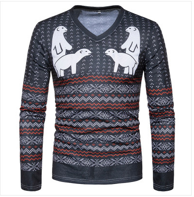 Ανδρική ενδιαφέρουσα μπλούζα με σχέδια και μοτίβα Χριστουγέννων, πολλά σχέδια και χρώματα