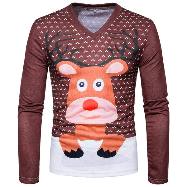 Ανδρική ενδιαφέρουσα μπλούζα με σχέδια και μοτίβα Χριστουγέννων, πολλά σχέδια και χρώματα