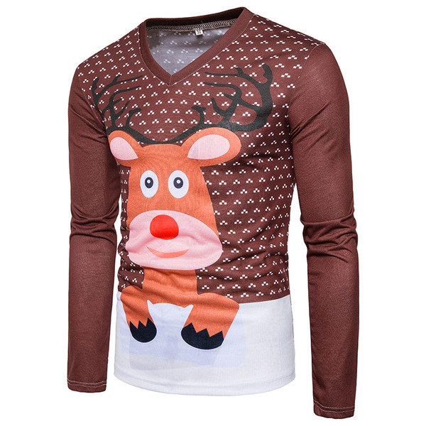 Ανδρική ενδιαφέρουσα μπλούζα με σχέδια και μοτίβα Χριστουγέννων, πολλά σχέδια και χρώματα