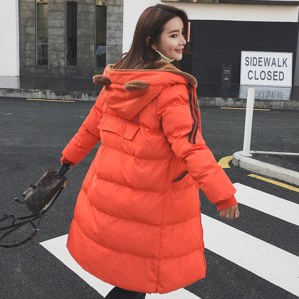 Χαριτωμένο χειμωνιάτικο σακάκι με κουκούλα, διακοσμητικά αυτιά και απαλή, πολύ ζεστή επένδυση - 4 χρώματα