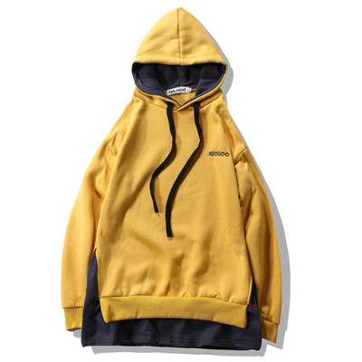 Мъжки спортен суичер модел анорак с дълги връзки и качулка , 3 цвята