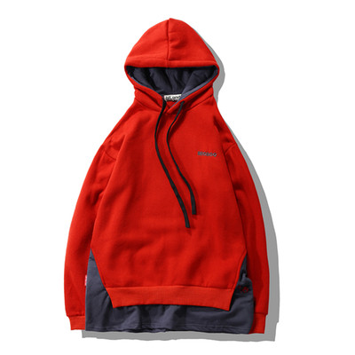 Мъжки спортен суичер модел анорак с дълги връзки и качулка , 3 цвята