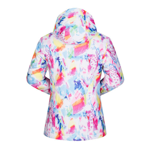 Γυναικεία σακάκια χειμερινά σκι σε ενδιαφέρον σχέδια με αδιάβροχη επιφάνεια