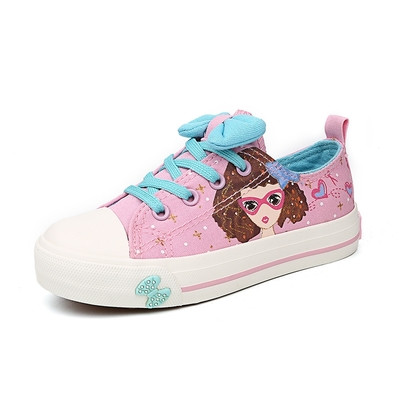 Περιστασιακά πάνινα παπούτσια για κορίτσια με μπαλώματα και ενδιαφέροντα σχέδια - διαφορετικά σχέδια και χρώματα