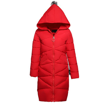 Υπέροχο χειμώνα μακρύ χειμωνιάτικο σακάκι με κουκούλα και μαλακό fleece πάνω της και τσέπες
