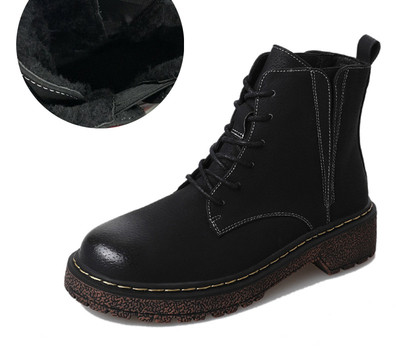 Дамски ежедневни боти с груба неплъзгаща се подметка - ретро стил
