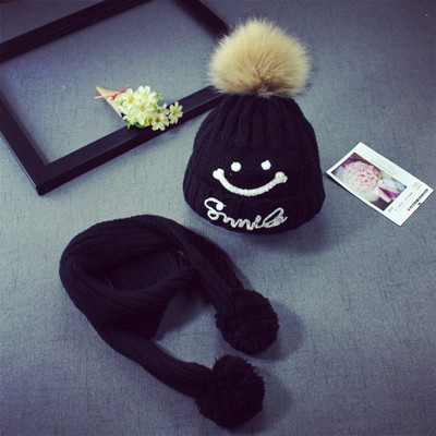 Детски комплект от две части включващ шапка и меко шалче, 5 цвята