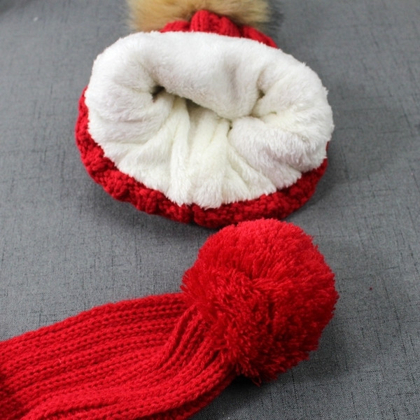 Детски комплект от две части включващ шапка и меко шалче, 5 цвята