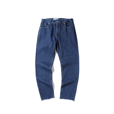 Τζιν ελεύθερου στιλ απλών ανδρών σε δύο χρώματα, μήκους 9/10