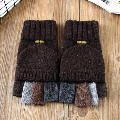 Мъжки вълнени ръкавици в интересен модел и в пет цвята