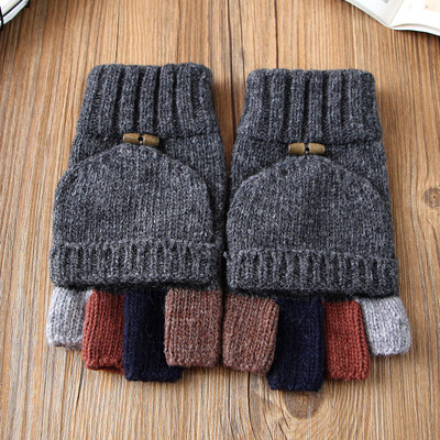 Мъжки вълнени ръкавици в интересен модел и в пет цвята