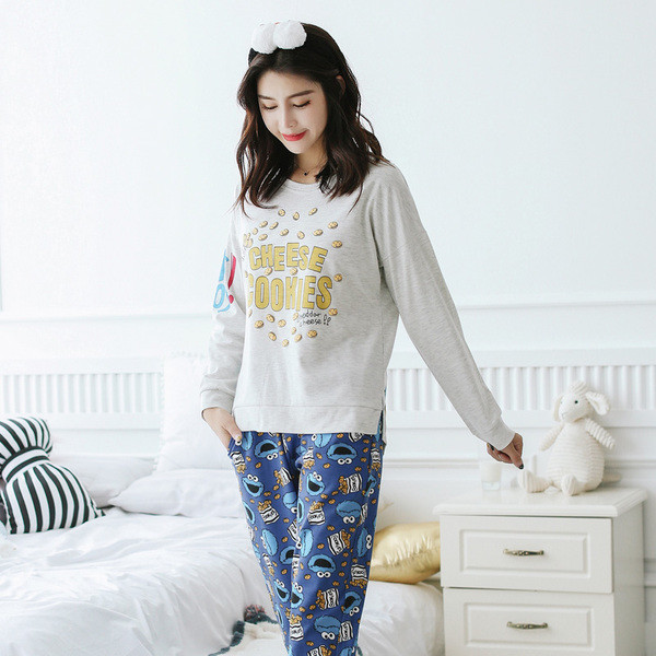 Дамска пижама от две части с принт  