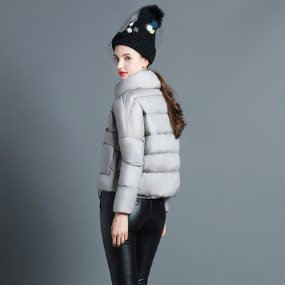 Σύντομο χειμωνιάτικο γυναικέιο μπουφάν σε απλό σχέδιο και σε πέντε χρώματα