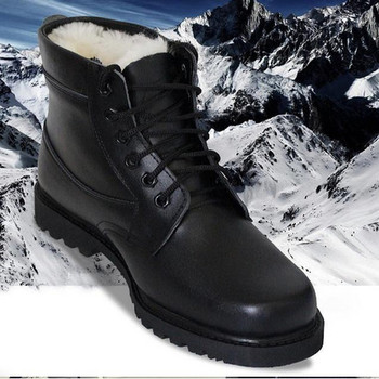 Ανδρικές μπότες ανθεκτικές στο χειμώνα - καπιτονέ, μαύρες