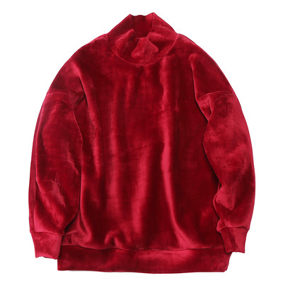 Ανδρικό, βελούδινο πουλόβερ με κολάρο για πόλο, σε διάφορα χρώματα