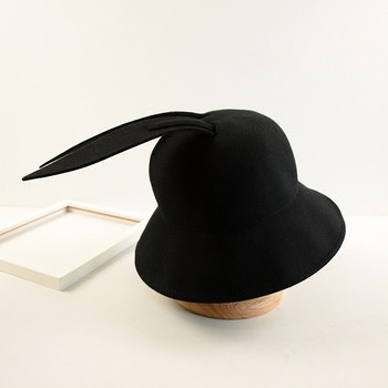 Κομψό καπέλο κυρία μαύρο με αυτιά