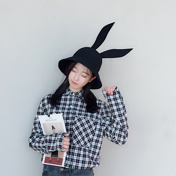 Κομψό καπέλο κυρία μαύρο με αυτιά