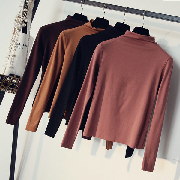 Καθημερινή λεπτή γυναικεία μπλούζα με κούμπωμα πόλο σε διάφορα χρώματα