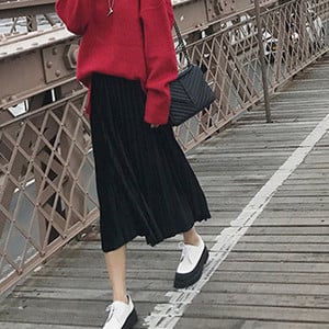 Σύγχρονη φούστα κυρίες - βελούδο, σε πολλά χρώματα